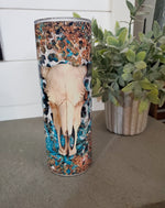 Load image into Gallery viewer, Western cow skull 20 oz insulated tumbler
