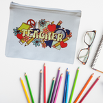 Load image into Gallery viewer, Teacher retro zipper pouch/cosmetic bag
