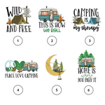 Load image into Gallery viewer, Camping themed prints 8x10
