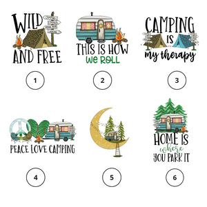 Camping themed prints 8x10