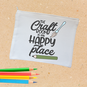 The craft room is my happy place zipper pouch