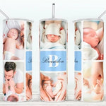 Load image into Gallery viewer, Personalized baby boy photo tumbler
