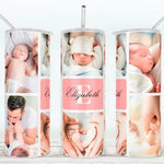 Load image into Gallery viewer, Personalized baby girl photo tumbler
