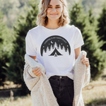 Load image into Gallery viewer, Camping is my happy place tshirt
