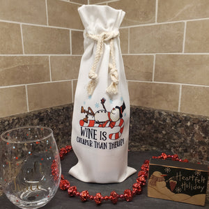 Wine is cheaper than therapy wine gift bag